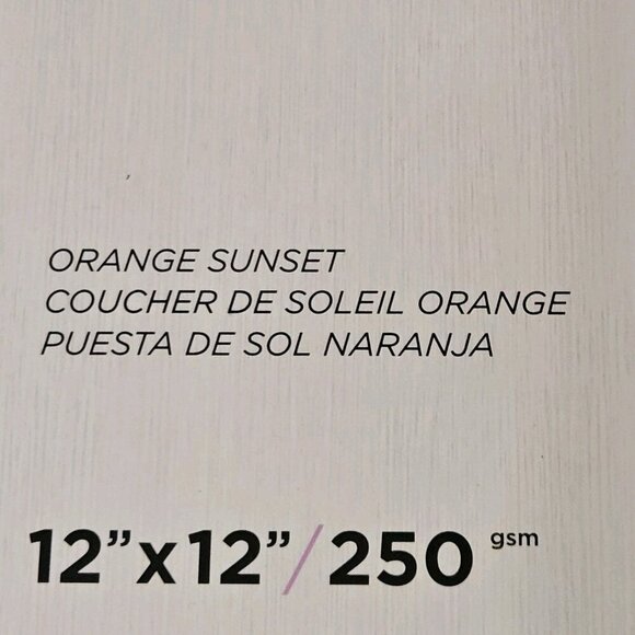 Crafters Companion Pearlescent Paper Pad Cardstock 12x12"  New Orange Sunset - Picture 2 of 4